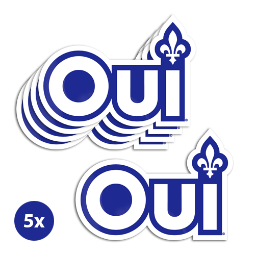 5 autocollants OUI